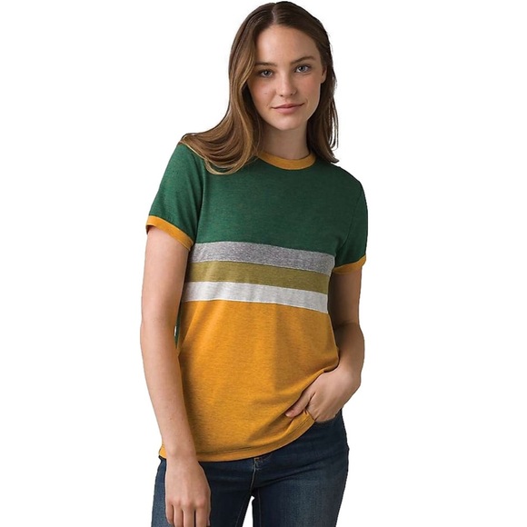 Prana Women's Cozy Up Ringer Tee Size X-Small - Picture 1 of 9